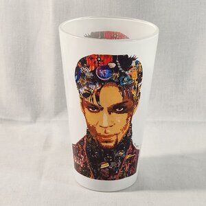 Prince the Artist Glass Tumbler Cup Kristi Abbott Collage Purple Rain Limited Ed
